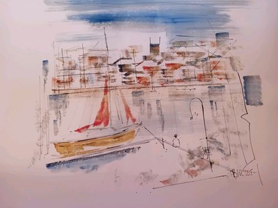 Alfred Birdsey Aquarell Gemälde Bermuda signiert