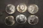 Lot of 6 Silver Kennedy Half Dollars 40% Silver