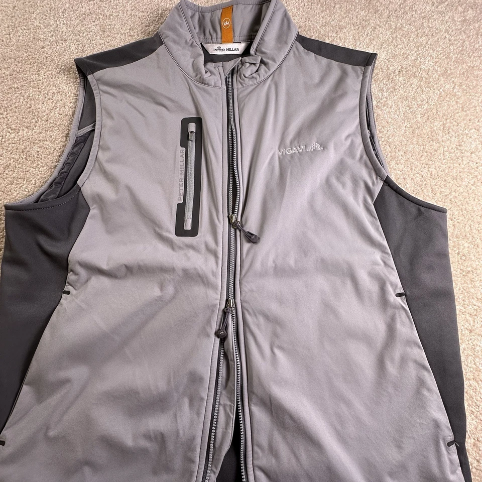 Peter Millar Fuse Elite Hybrid Crown Sport Golf Vest Mens L Gray Vigavi - Image 3 of 4