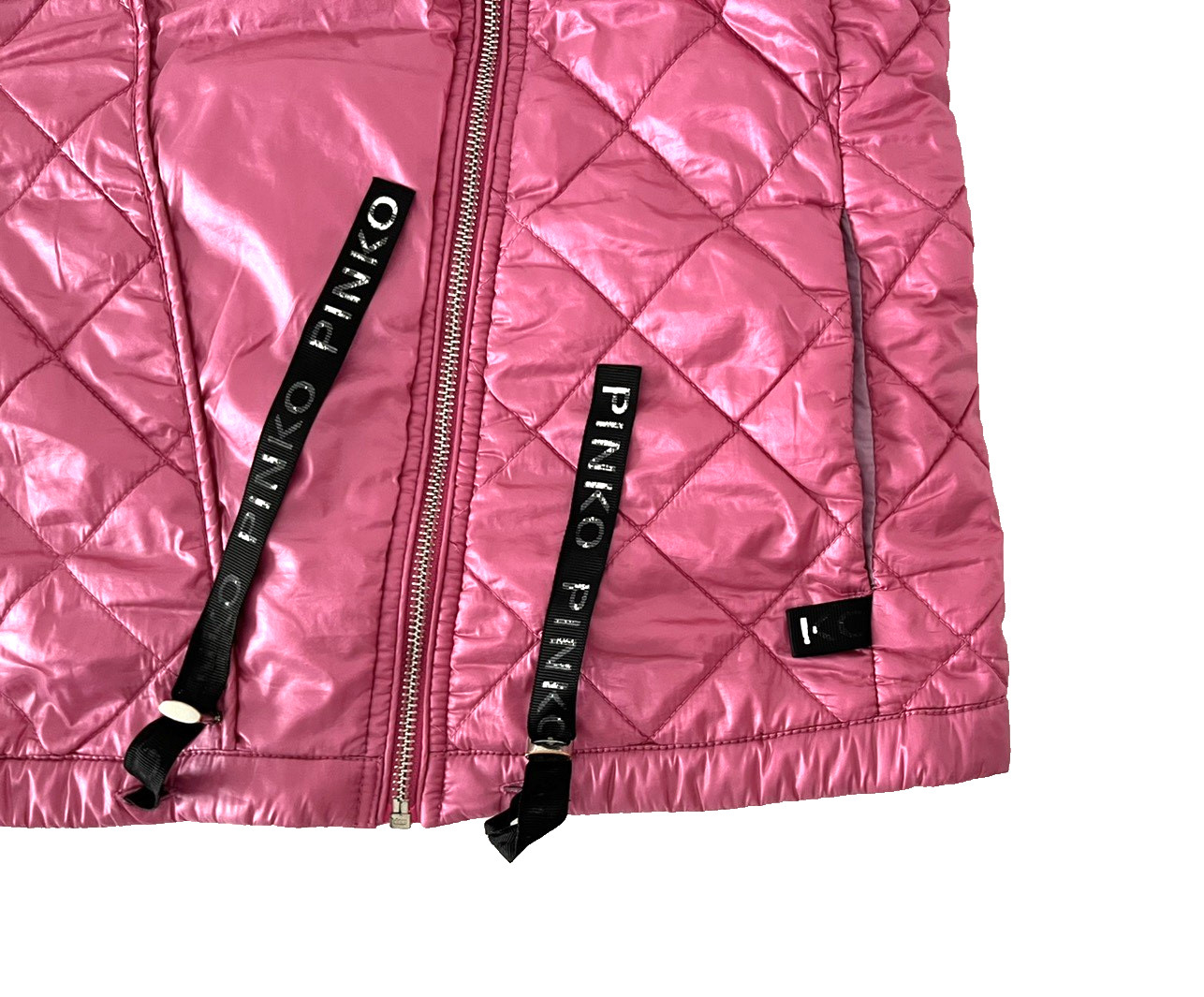 ♡USED♡ Pinko RRP £264 Solana Piumino Short Nylon Jacket Rose/Pink (IT40/UK8)✅ image 10