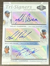 Miguel CABRERA Melky Wily Mo PENA 2007 Topps Co-Signers Tri-Signers AUTO #TS-CPC