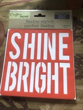 Crafter s Square Shine Bright - Flexible Stencil Craft DIY - New - Free Shippin