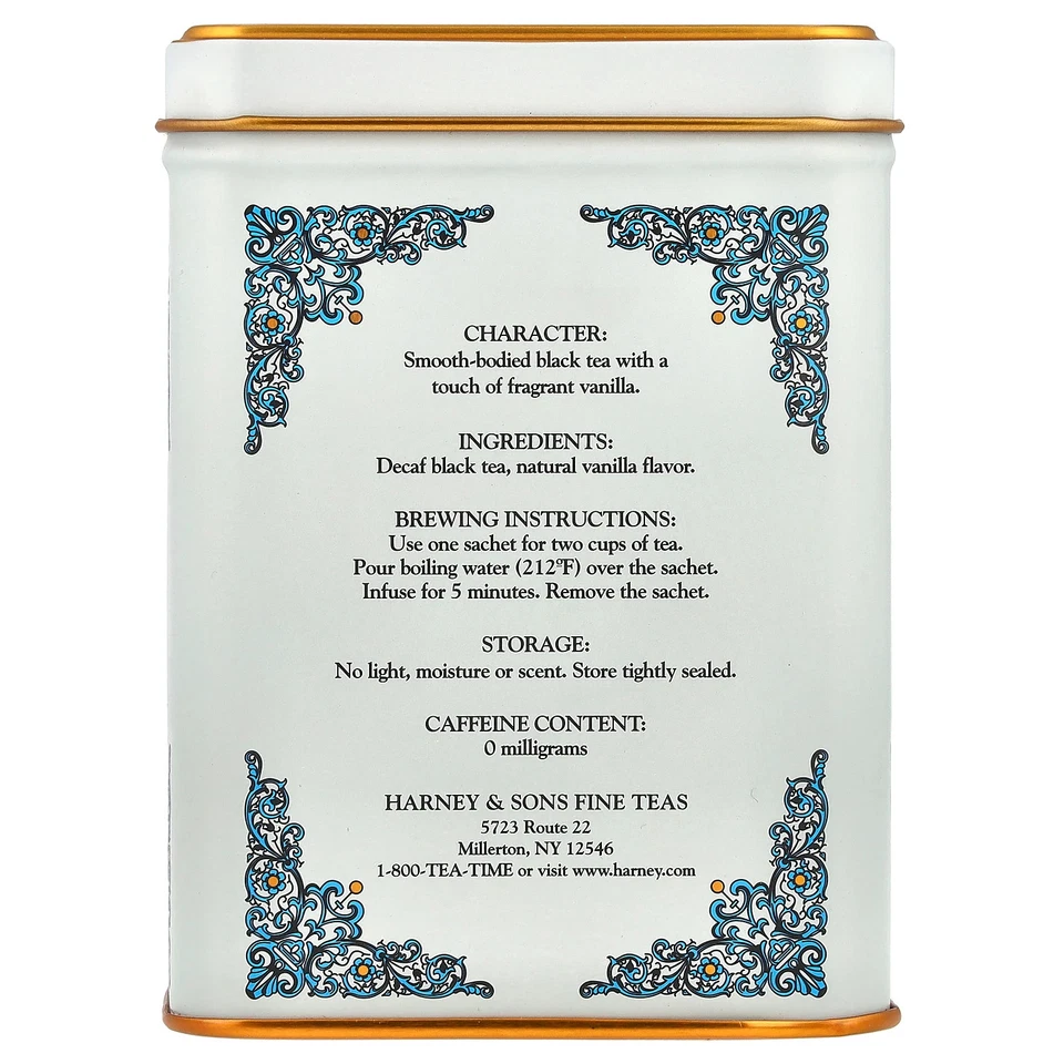 Mezclas de té HT, vainilla comoro, descafeinado, 20 sobres de té, 1,4 oz (40 g) Foto 2 de 2