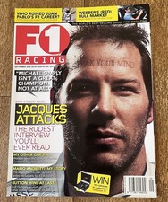 F1 Racing Magazine September 2006 Formula 1 Jacques Villeneuve Mario Andretti