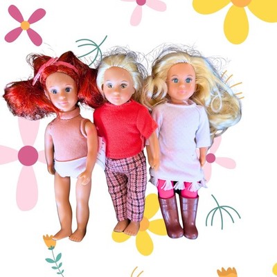 Lori Small Doll Lot, Mini Our Generation Dolls Set of 3, Battat Toys, 6 