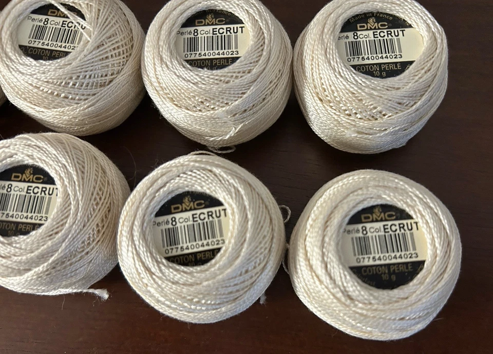 8 balls DMC Cotton Ecru #8 10 grams - Image 2 of 4