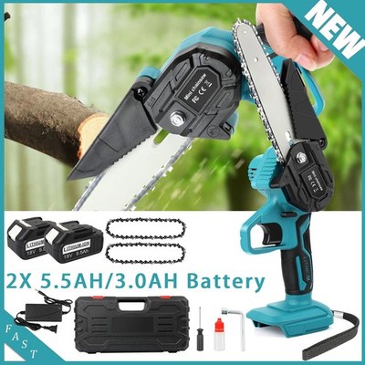 6'' Electric Chainsaw Mini Handheld Cordless Chain Saw Wood Cutter Rechargeable