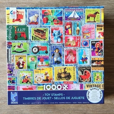 Ceaco Vintage Toys 1000 Piece Jigsaw Puzzle Ages 12+ Poster Included Multicolor
