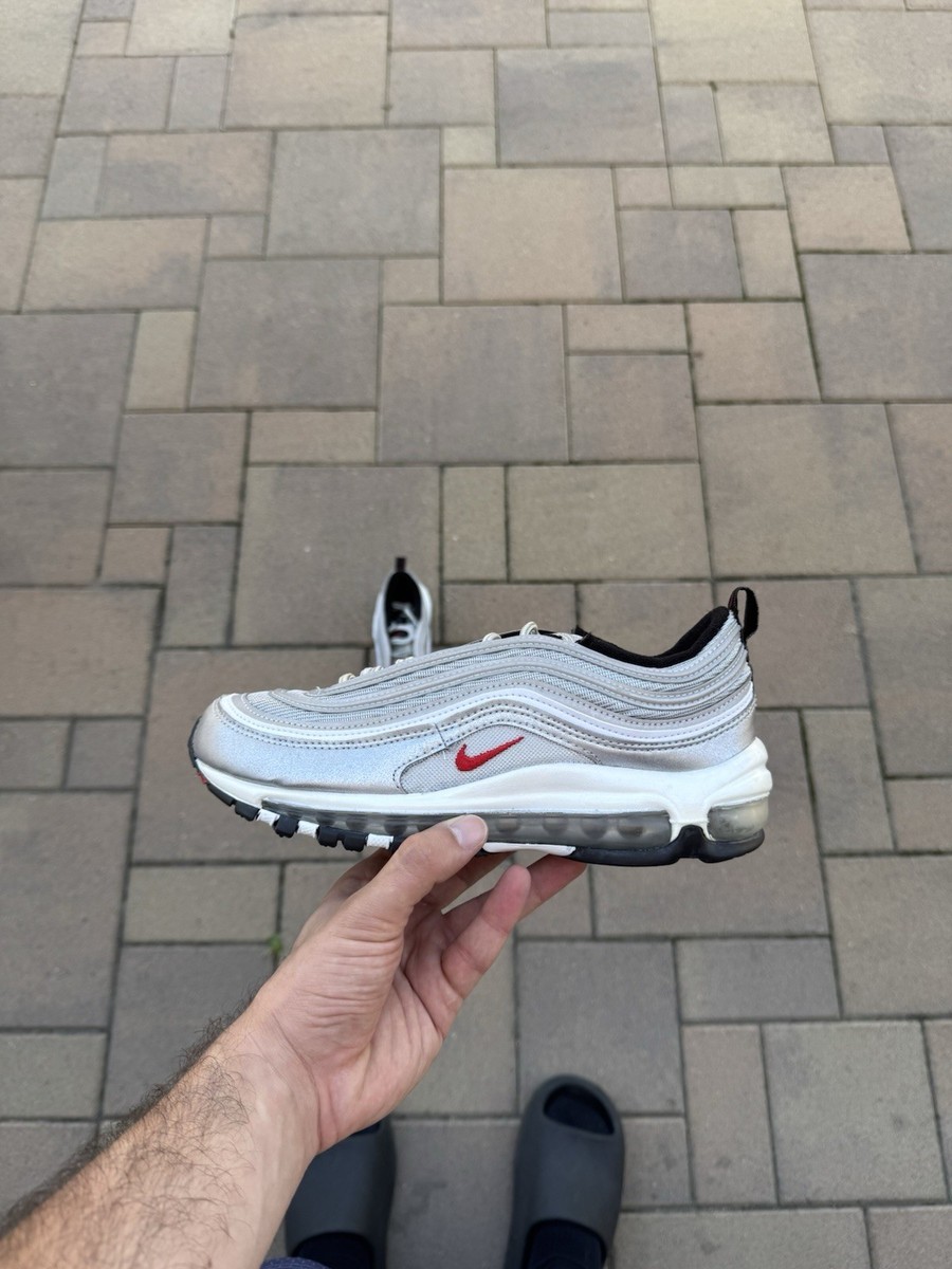 Nike Air Max 97 OG Silver Bullet 2022 Metallic Silver Red Men's 8
