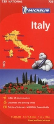Italy - Michelin National Map 735 by Michelin (Sheet map, folded)