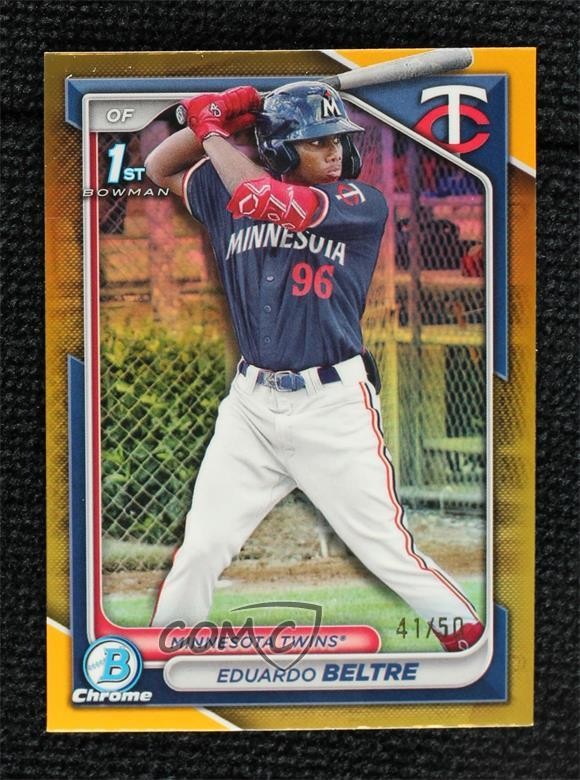 2024 Bowman Chrome Prospects Gold Refractor 41/50 Eduardo Beltre #BCP-170 1k9t