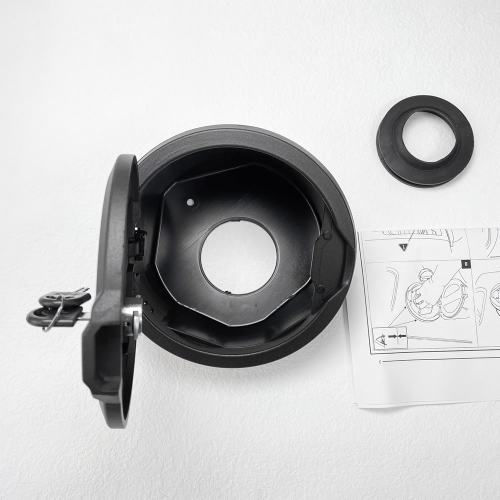 Aluminum Locking Fuel Door Gas Tank Cap Cover For Jeep Wrangler JL 2018-24 thumbnail 4