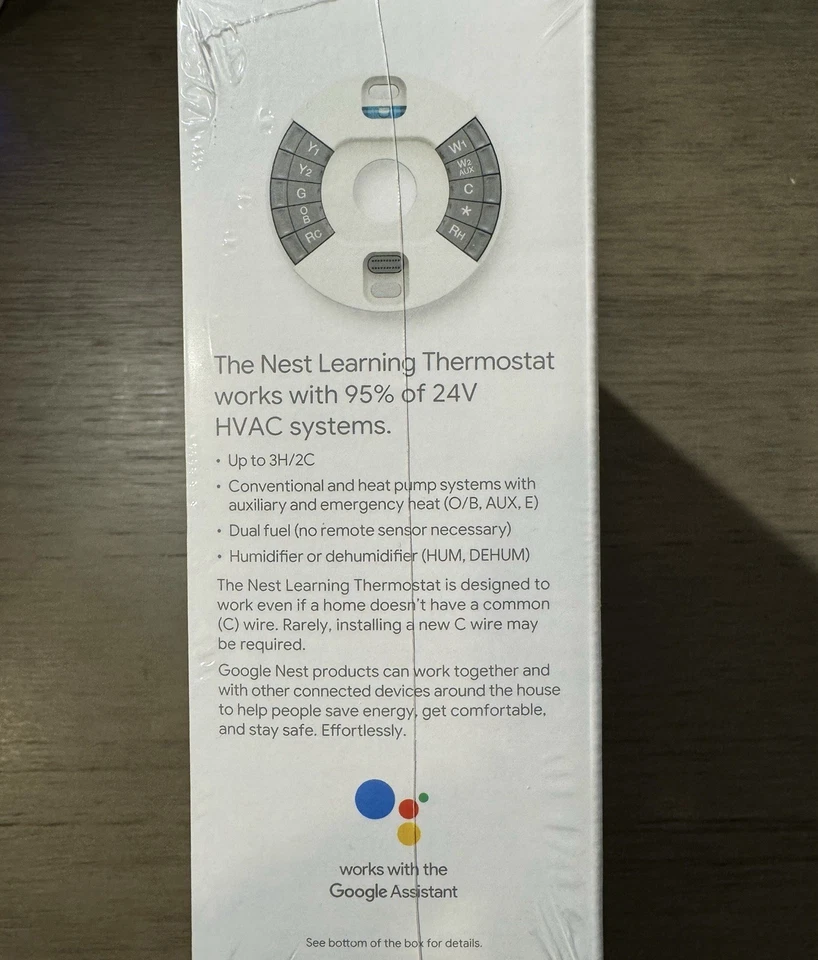 Google Nest Pro 3rd Gen Learning Thermostat T3008US Stainless Steel Sealed Box - Image 2 of 3