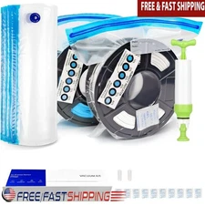 Vacuum Sealed Filament Storage Kit W/ Hand Pump Desiccants Clips 3D Printing New