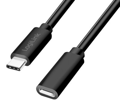 LogiLink USB 2.0 Verlängerungskabel, schwarz, 2,0 m