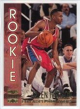 1996-97 Topps Stadium Club Basketball R16 Allen Iverson Rookie Card RC NM 76ers. rookie card picture