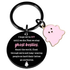 Best Friend Keychains Funny Birthday Gift for Friends Black-besties