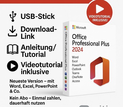 Microsoft Office 2024 Professional Plus | USB + Download inkl. Video Anleitung