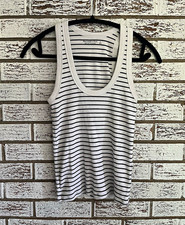 Abercrombie & Fitch Black White Striped Tank ...