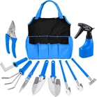10 Pcs Stainless Steel Garden Tools Set with Handbag (Tools + Bag)