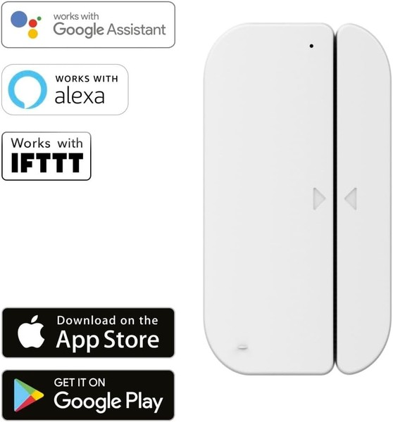 Wifi TüR-/ Fenster-Kontakt Mit Alarm App-Control Alexa Google Siri Hama 176553-image