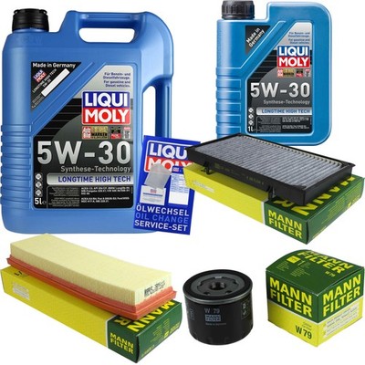 INSPEKTIONSKIT FILTER LIQUI MOLY ÖL 6L 5W-30 für Opel Vivaro Combi J7 1.9 DTi