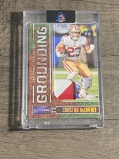 2022 Panini Playbook -Grounding Christian McCaffrey #G-3 Material Prime /10(MEM)