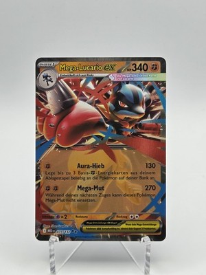 Mega Lucario Ex 077/132 Mega Entwicklungen Pokemon Karte Deutsch Near Mint 