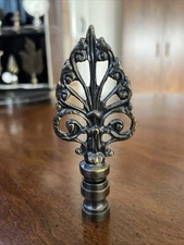 Preowned NOS Vintage Antique Brass Metal Tree Of Life Lamp Finial