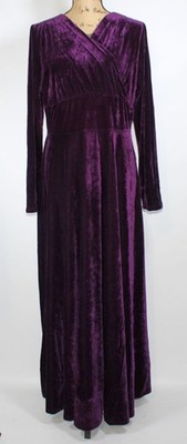 Urban Coco Maxi Dress, Deep Purple, Long Sleeve, V-Neck, Romantic Goth, NWT, 2XL