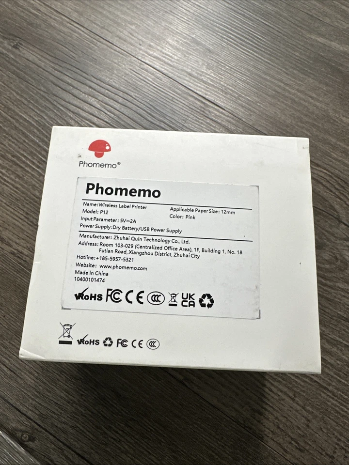 Wireless Pink Colored Phomemo Label Printer P12 - Image 2 of 3
