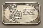 Vintage Good Luck Leprechaun 1 Troy Ounce .999 Silver Bar