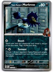 Team Rocket's Murkrow 127/182 Destined Rivals Reverse Holo