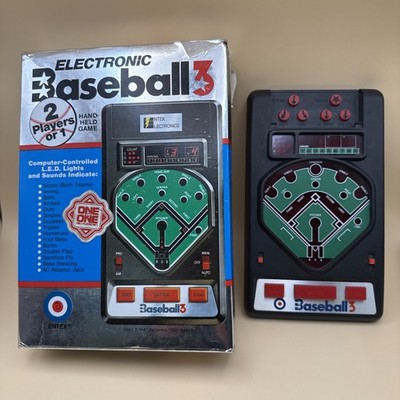Vintage 1980 ENTEX Electronics Baseball 3 Handheld Game - Org. Box - Tested