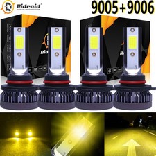 90059006 Combo Led Headlight 120w 8000lm Highlow Beam 3000k Yellow Bulbs Kit