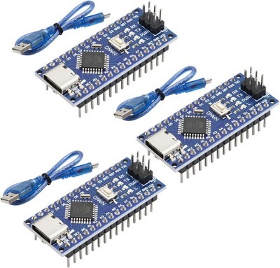 3Pcs Nano V3.0 Board ATmega328P/CH340G Chip Arduino IDE/PWM/SPI 5V 16M