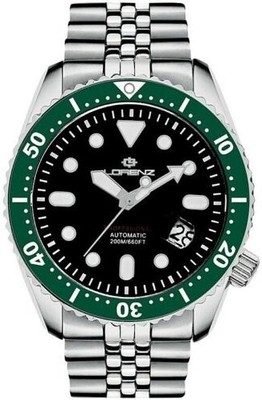 LORENZ SHARK 3 030138FF Herrenuhr Automatik Jubilée Saphir grünes Zifferblatt auf