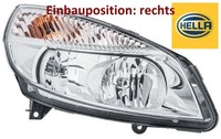 Hella 1EG008862-181 Hauptscheinwerfer Rechts Scheinwerfer FüR Renault
