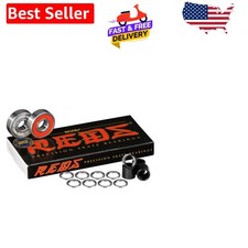 Complete 8-Pack Skateboard Bearings with Speed Cream Spacers - Quality