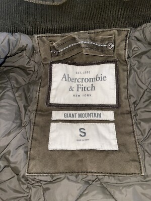 ABERCROMBIE & FITCH MENS GIANT MOUNTAIN HOOD JACKET SIZE SMALL