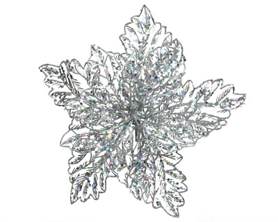 Weihnachtsstern Blume auf Clip 23cm knstlich Weihnachtsdeko  Christbaumschmuck | eBay.de