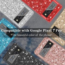 Luxury Slim Sparkle Glossy Shockproof Hybrid Case For Google Pixel 6 7 A 8 Pro