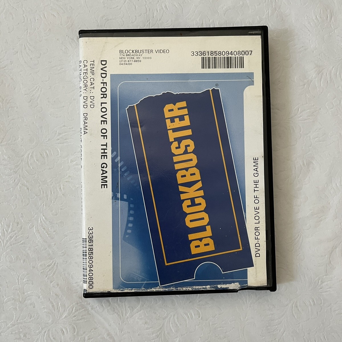Love of The Game Blockbuster Video DVD w/Original Rental