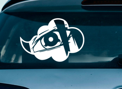 Vinyl Aufkleber Autoaufkleber Laptop Anime Naruto Fenster TRIPLE TOMOE Sasuke Auge