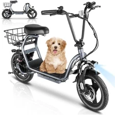 Peak 819W Electric Scooter with Seat for Adults 374Wh Battery Foldable E Scooter