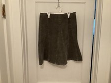 GAP STRETCH CORDUROY SKIRT SIZE 4 KNEE LENGTH GRAY A-LINE NWOT