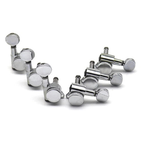 6R OVAL Button Electric Guitar Locking Tuning Pegs Tuners Machine Head Chrome