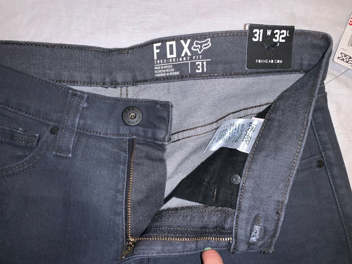 T Rex In Skinny Jeans NEW MENS FOX T-REX SKINNY FIT SALT BLUE