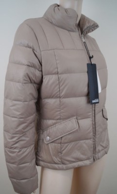 BOMBOOGIE Beige Down & Feather Zip Front Padded Quilted Puffa Jacket EUL BNWT
