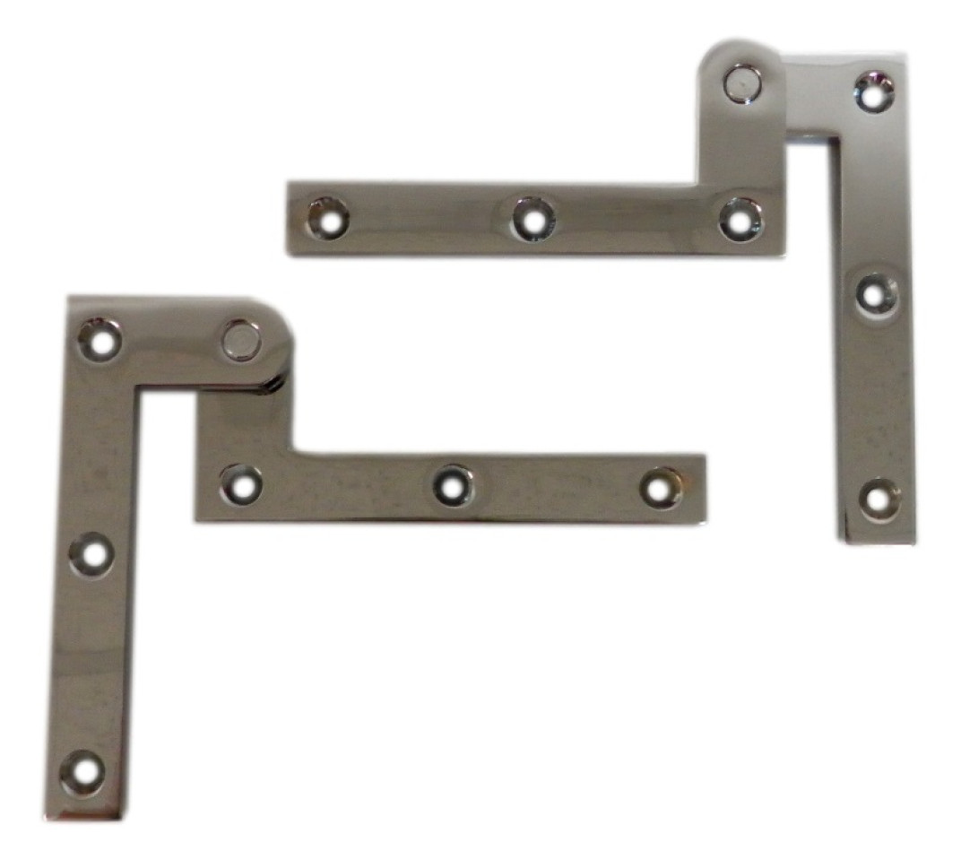 Deltana PH40U26 4-3/3""x 5/8"" 2-Pack Pivot Hinges with Screws- Polished Chrome